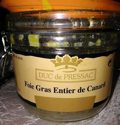 Foie gras entier de canard front packaging