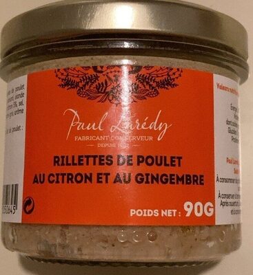 Rilletes de poulet au citron et au gingembre