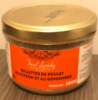 Rillettes de poulet au citron et au gingembre