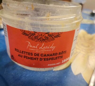 Rilette de canard rôti front packaging