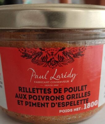 Rillettes de poulet aux poivrons grillés et piment d'Espelette