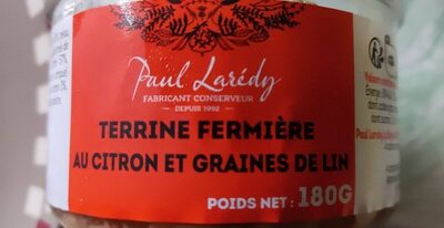 Terrine fermière au citron et graines de lin