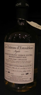 Huile d'olive vierge extra monovariétale front packaging