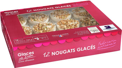 Desserts glacés individuels au nougat front packaging