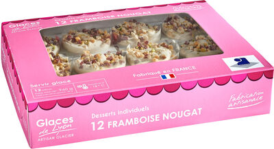 Desserts glacés individuels Framboise et Nougat