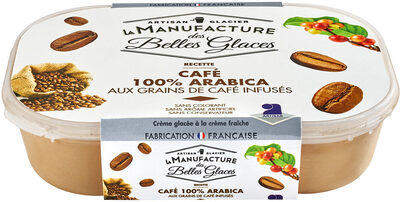 Crème glacée au café pur Arabica avec grains de café infusés