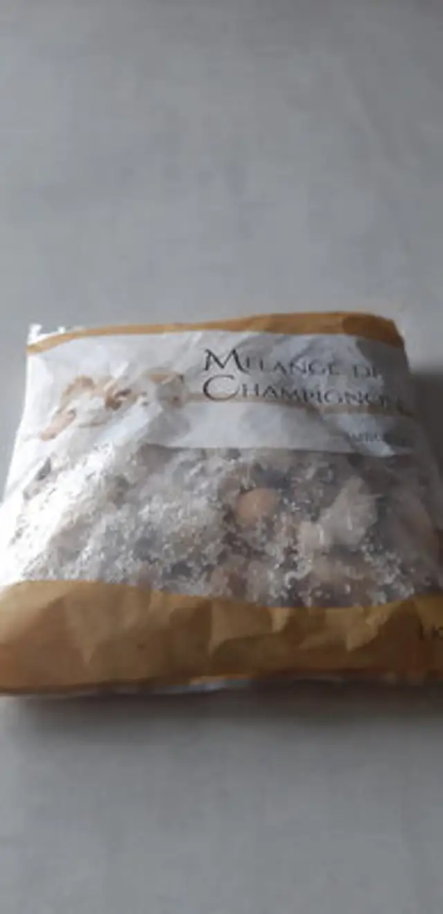 Mélange de champignons surgelés front packaging
