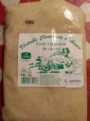 Véritable choucroute d'Alsace front packaging