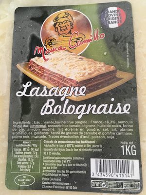 Lasagne bolognaise front packaging