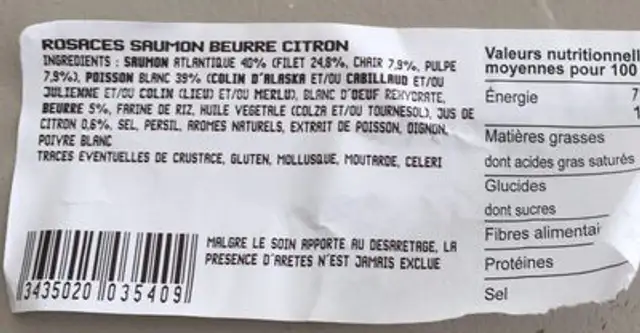 Rosaces saumon beurre citron