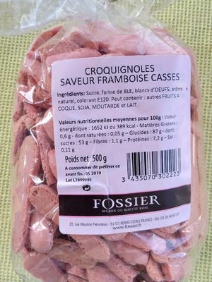 Croquignoles saveur framboise casses