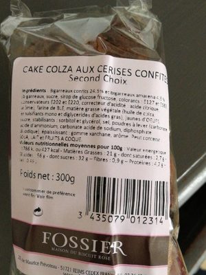 Cake colza aux. Cerises