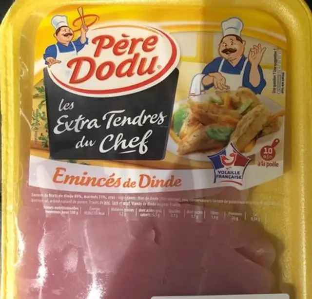 Les Extra Tendres de Dinde du chef front packaging