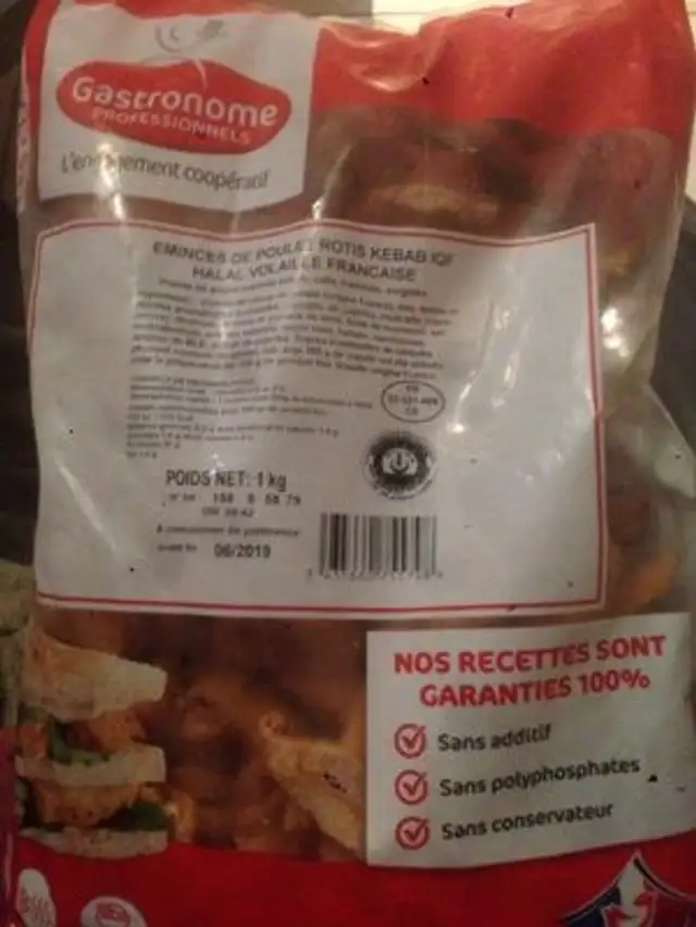 Eminces de poulet rotis kebab