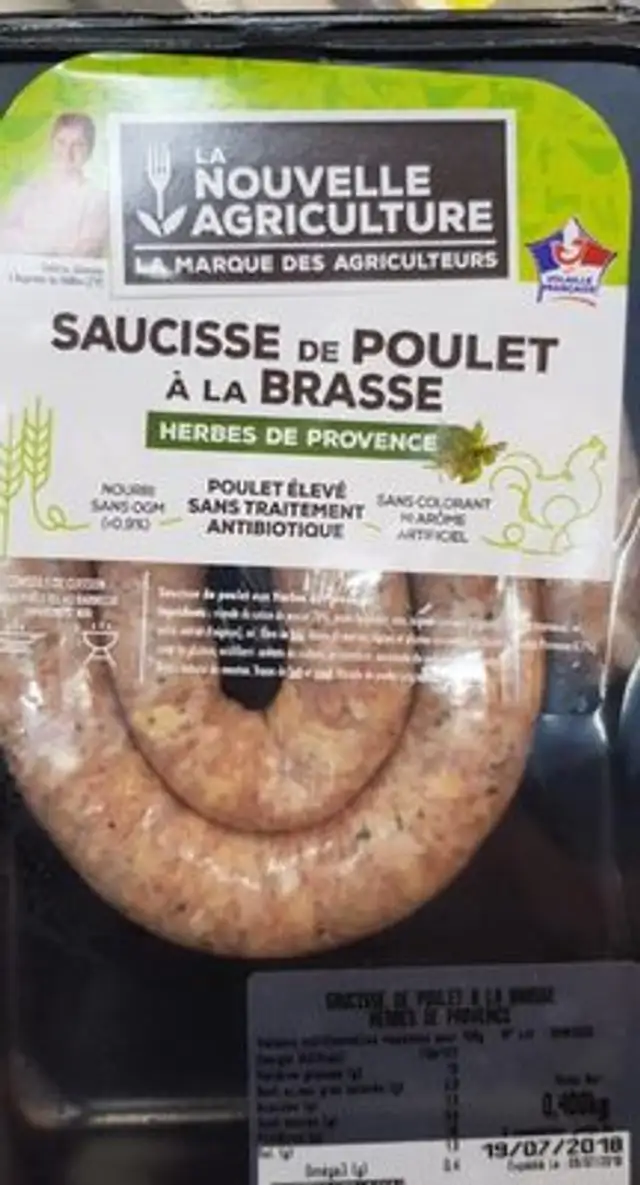 Saucisse de poulet à la brasse