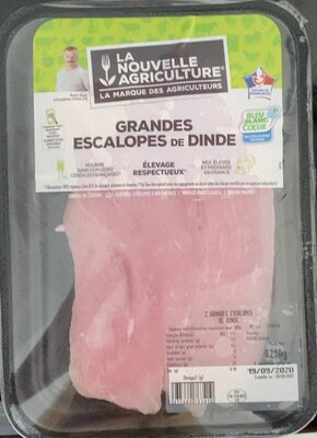 Grandes escalopes de dinde front packaging