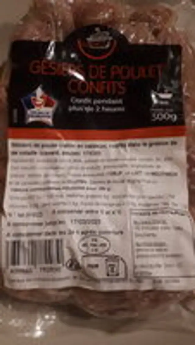 Gésiers de poulet confits