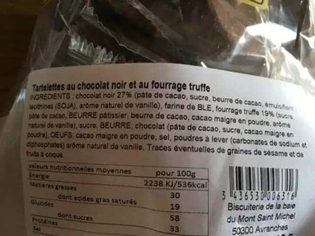 Biscuiterie de la vaie du monts st michel ingredients label
