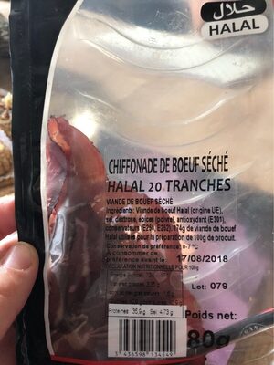 Chiffonade de boeuf seché