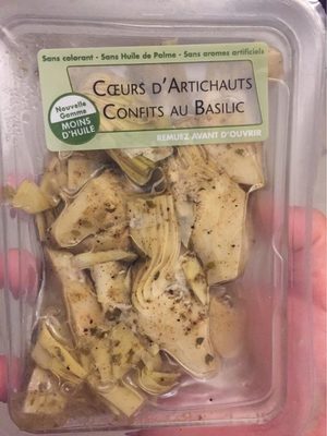 Coeurs d'artichauts confit au basilic front packaging