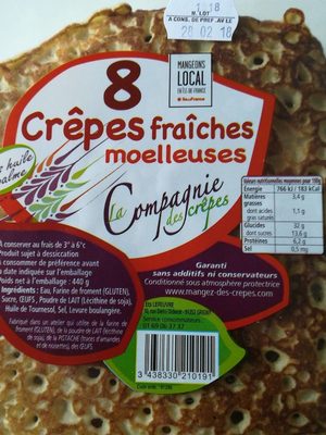 8 Crêpes fraîches moelleuses