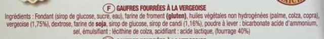Blond Gaufres Les Moelleuses sachet ingredients label