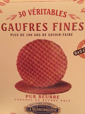 Gaufres Fines pur beurre caramel au beurre salé front packaging