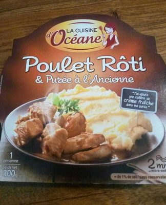 Poulet rôti et purée à l'ancienne