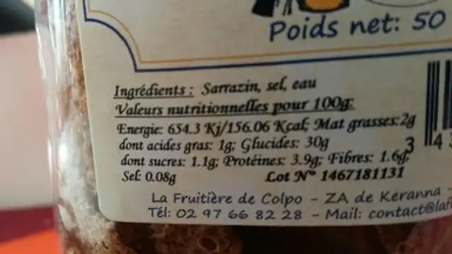 Galetez apero breizh ingredients label