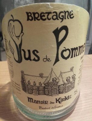 Jus de pomme front packaging