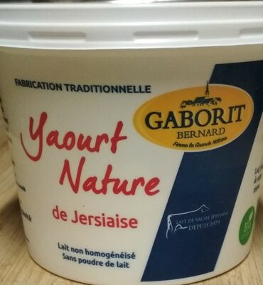 Yaourt nature de Jersiaise au lait entier front packaging