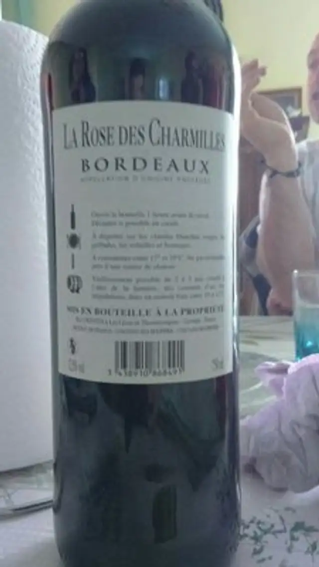 Bordeaux ingredients label