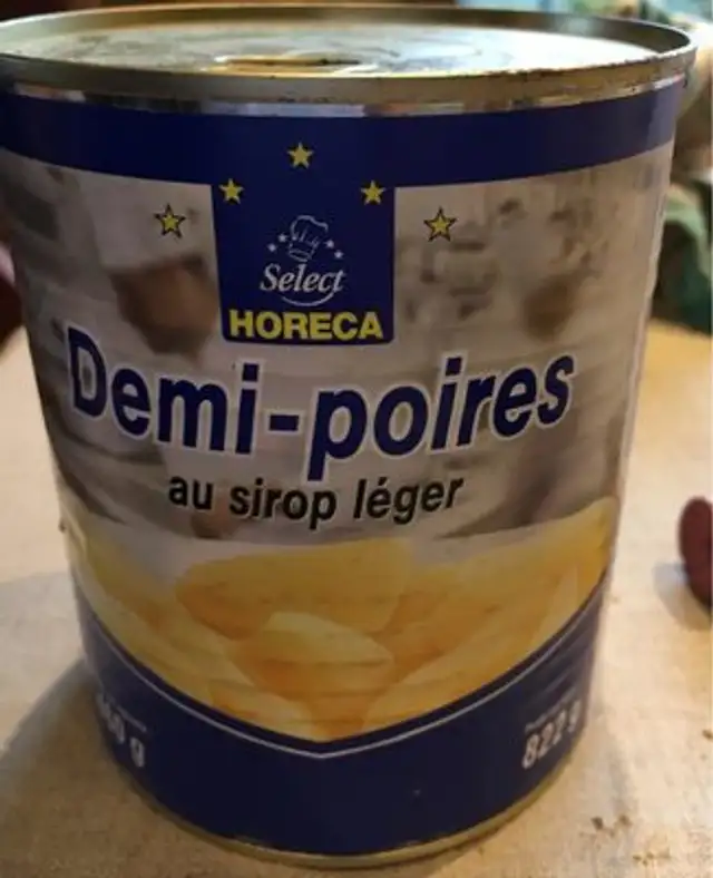 Demi-poire au sirop léger
