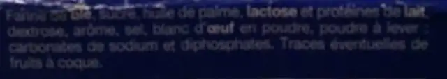 Langues de chat ingredients label