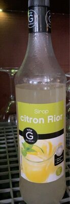 Sirop de citron rior front packaging