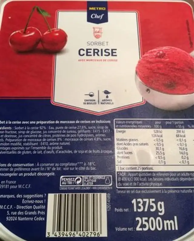 Sorbet cerise