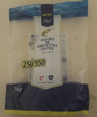 Queues de crevettes cuites decortiquées