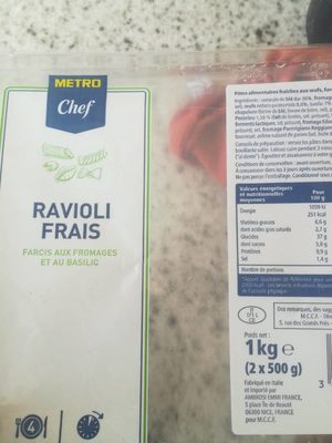 Raviolis frais