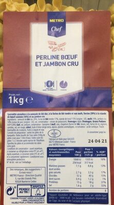 Perline bœuf et jambon cru