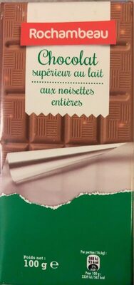 Chocolat aux noisettes entieres
