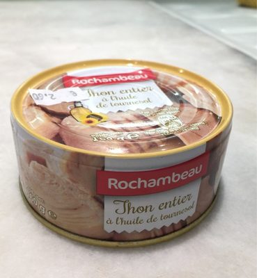 Thon entier à l'huile de Tournesol front packaging