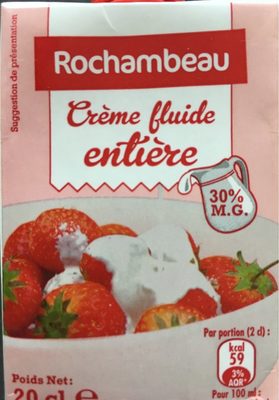 Crème fluide entière front packaging