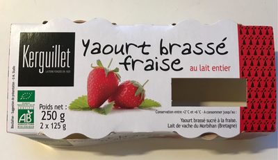 Yaourt brassé fraise au lait entier