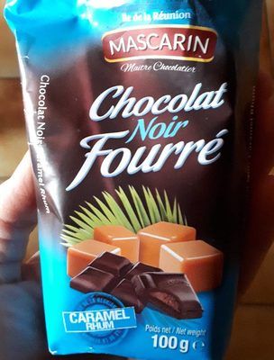 Chocolat noir fourré caramel rhum