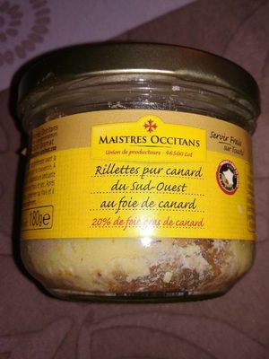 Rillettes pur canard du sud ouest au foie gras front packaging