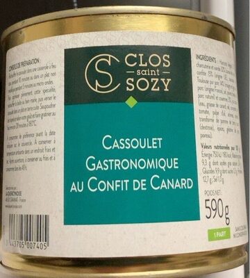 Cassoulet gastronomique au confit de canard