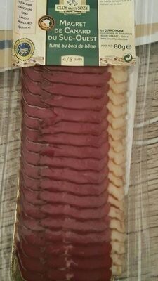 Magret de canard du sud ouest tranche fumé au bois de hêtre front packaging