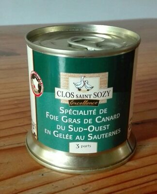 Spécialité de foie gras de canard en gelée au Sauternes