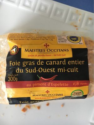 Foie gras de canard mi-cuit au piment d'Espelette