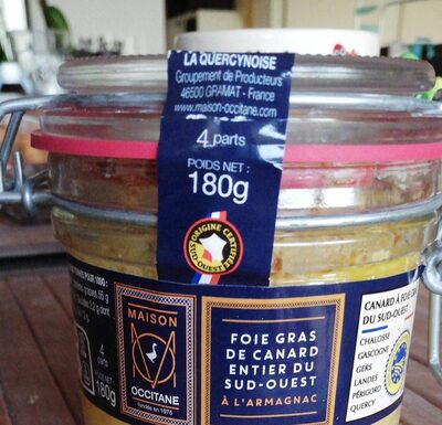 Foie gras de canard entier du Sud-Ouest à l'armagnac